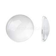 Transparent Glass Cabochons, Clear Dome Cabochon for Cameo Photo Pendant Jewelry Making, Clear, 17.5~18x5mm(GGLA-R026-18mm)