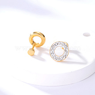 Elegant Circle Earrings with Water Diamond, 18K Gold Plated, Women's Fashion(VB9244)