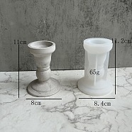 DIY Roman Pillar Candlestick Silicone Molds, for Plaster, Cement Craft Making, White, 85x112mm, Inner Diameter: 40mm(DIY-C056-06B)