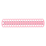 Plastic Cross Stitch Thread Holder, Embroidery Floss Organizer, Winding Plate, Sewing Accessories Board with 37 Holes, Pink, 60x300mm(SENE-PW0001-007D)