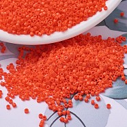 MIYUKI Delica Beads, Cylinder, Japanese Seed Beads, 11/0, (DB0722) Opaque Orange, 1.3x1.6mm, Hole: 0.8mm, about 2000pcs/10g(X-SEED-J020-DB0722)