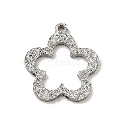304 Stainless Steel Textured Pendants, Heart, Stainless Steel Color, 13x12x1mm, Hole: 1mm(STAS-J040-11B-P)