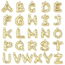 Brass Micro Pave Clear Cubic Zirconia Pendants, Letter A-Z Charms, Cadmium Free & Lead Free, Long-Lasting Plated, Rack Plating, Real 18K Gold Plated, 20~22x13~23x4~5mm, Hole: 1.5~1.8mm(KK-I476-02G)