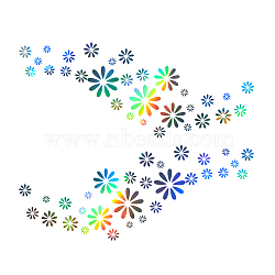 Car Decals, Mini Flower Car Graphics, Cool Stickers, Waterproof Vinyl Hood Decal/Car Window Stickers/Auto Graphics Body Side, Colorful, 104x22cm(ST-F680-6)