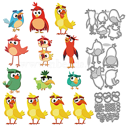 Bird Carbon Steel Cutting Dies Stencils, for DIY Scrapbooking, Photo Album, Decorative Embossing Paper Card, Bird, 78~120x93~153x0.8mm, 3pcs/set(DIY-WH0309-2641)