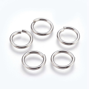 304 Stainless Steel Open Jump Rings, Stainless Steel Color, 12 Gauge, 15x2mm, Inner Diameter: 11mm, 260pcs/bag