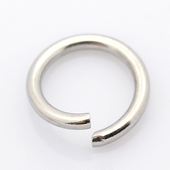 Tarnish Resistant 304 Stainless Steel Open Jump Rings, Stainless Steel Color, 26 Gauge, 3.5x0.4mm, Inner Diameter: 2.7mm
