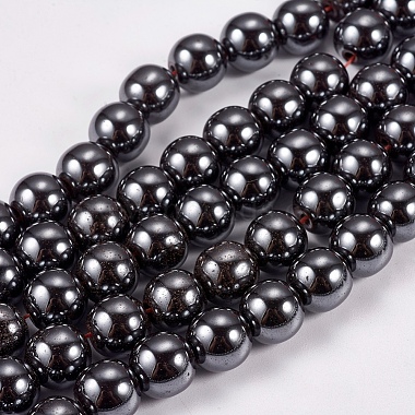 8mm Black Round Non-magnetic Hematite Beads