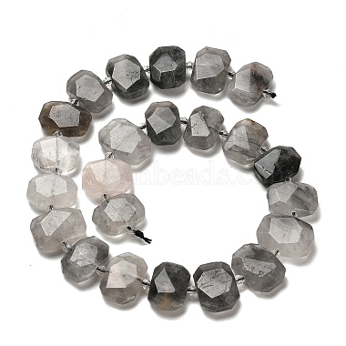 nuageux naturelle perles de quartz brins(G-H078-B17-01)-3