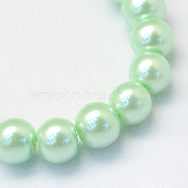 Baking Painted Pearlized Glass Pearl Round Bead Strands(X-HY-Q003-6mm-04)-2