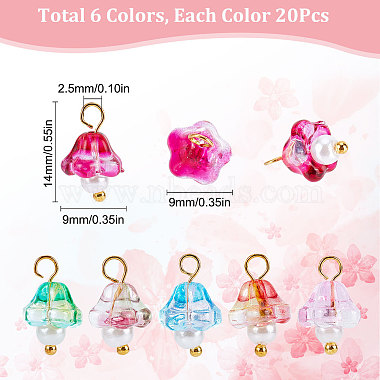 120Pcs 6 Colors Electroplate Glass Charms(GLAA-SC0001-70)-2
