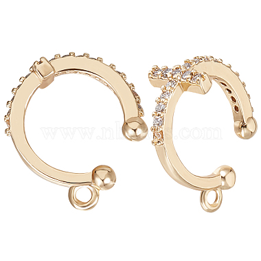 Real 18K Gold Plated Brass Ear Cuff Findings