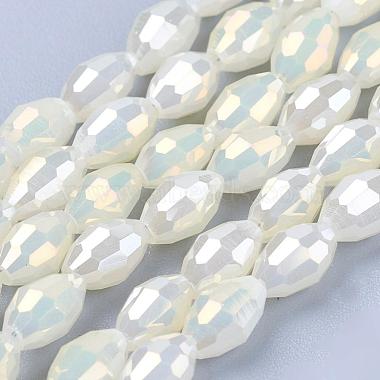 Chapelets de perles en verre galvanoplastique(EGLA-J013-4X6mm-F03)-4