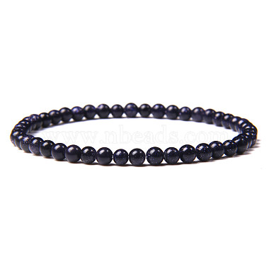 Round Blue Goldstone Bracelets