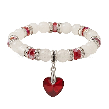 Red Heart Quartz Crystal Bracelets