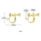 Rack Plated Brass Screw Clip-on Earring Findings(KK-YW0001-10G)-3