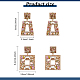 2 Pairs 2 Style Rhinestone Rectangle & Trapezoid Dangle Stud Earrings(EJEW-AN0001-16)-2
