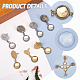 8 Pairs 4 Styles Blank Dome Glass Dangle Stud Earrings(EJEW-AB00010)-5