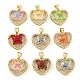 Rack Plating Brass Micro Pave Clear Cubic Zirconia Pendants(ZIRC-L100-155G)-1