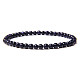 4mm Round Synthetic Blue Goldstone Beads Bracelet for Men(KG3069-17)-1