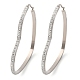 304 Stainless Steel Heart Hoop Earrings(EJEW-S242-01P-H)-2