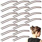 30Pcs Spray Painted 304 Stainless Steel Hair Forks for Women, Hair Accessories, Saddle Brown, 77x9.5x2.5mm(OHAR-GA0001-12A)