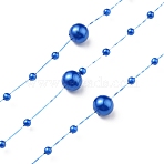 ABS Plastic Bead Garland Strand, Great for Door Curtain and Wedding Decoration DIY Material, Round, Royal Blue, 47-1/4 inch(1200mm)(OCOR-WH0080-07D)