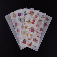 Planner Stickers, Decorative Sticker, for Scrapbooking, Calendars, DIY Crafts, Album, Fruit Pattern, 16.1x8x0.01cm, 6sheets/set(DIY-L038-C05)
