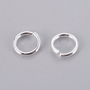 304 Stainless Steel Jump Rings, Open Jump Rings, Silver Color Plated, 8x1.2mm, Inner Diameter: 5.7mm, about 26pcs/5g(X-STAS-E464-09C-S)