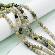 Natural Qinghua Jade Beads Strands, Round, 6mm, Hole: 1.2mm, about 63pcs/strand, 15.16 inch(38.5cm)(G-G818-01-6mm)