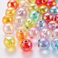 Transparent Acrylic Beads, AB Color Plated, Round, Mixed Color, 16x15mm, Hole: 2.8mm, about 220pcs/500g(MACR-S370-B16mm)