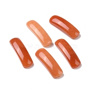 Natural Red Aventurine Connector Charms, Curved Tube, Arch, 36~37x10.5~11x5.5~6mm, Hole: 1.2mm(G-D460-02K)