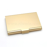 Aluminium Alloy Business Cards Stroage Box, Hand-push Type, Rectangle, Light Khaki, 65x93x10mm(AJEW-WH0168-33D)