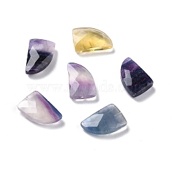 Natural Fluorite Beads, Faceted, Half Drilled, Horn, 15x10x5mm, Hole: 0.8mm(G-D462-02)