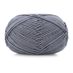 Silk Wool Knitting Yarn, for Garments Scarves Sweater Shawl Hats, Gray, 0.5~1.2mm, about 131.23 Yards(120m)/Skein(PW-WGE3D48-35)