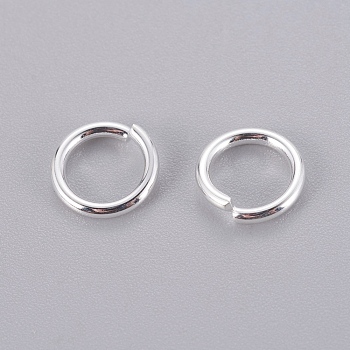 304 Stainless Steel Jump Rings, Open Jump Rings, Silver Color Plated, 8x1.2mm, Inner Diameter: 5.7mm, about 26pcs/5g