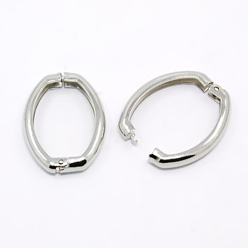 Brass Shortener Clasps, Twister Clasps, Platinum Color, Size: about 20mm wide, 27mm long