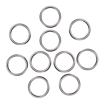 16Pcs 304 Stainless Steel Linking Rings, Round Ring, Solid, Non-Tarnish, Stainless Steel Color, 31x3mm, Inner Diameter: 25mm