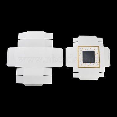 金箔押しの水玉模様の段ボール製ギフトボックス(CON-F026-01A)-1