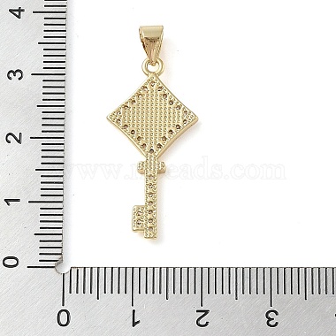 pendentif en laiton micro pave zircone cubique transparente(KK-I712-58G-02)-3