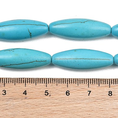 Perles de khaulite synth&eacute;tiques(TURQ-29X9-92)-5