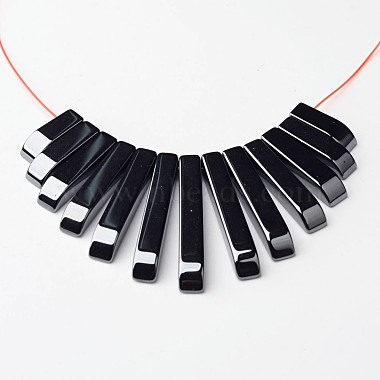 12mm Black Rectangle Non-magnetic Hematite Beads