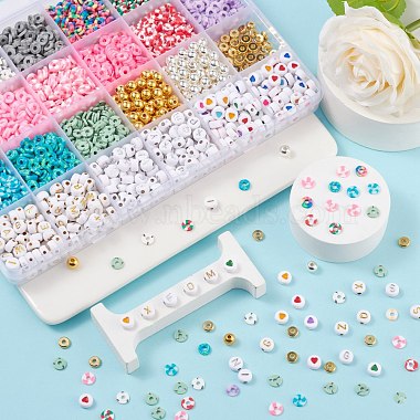 Kits de fabrication de bracelets de perles en argile polymère bricolage(DIY-FS0002-29)-5