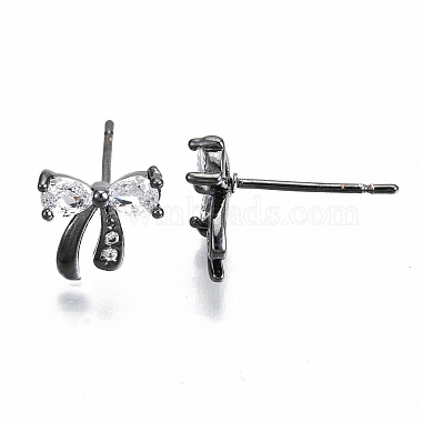 Brass Stud Earrings(KK-T062-43B-NF)-3