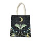 Flower & Butterfly & Moon Printed Canvas Women's Tote Bags(ABAG-C009-04D)-1