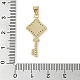 pendentif en laiton micro pave zircone cubique transparente(KK-I712-58G-02)-3