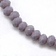 1 Strand Opaque Solid Medium Purple Color Faceted Crystal Glass Rondelle Beads Strands(X-EGLA-F049A-08)-1