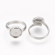 Componentes de anillos de dedo de 304 acero inoxidable ajustables(STAS-E144-026-10mm)-2