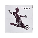 PVC Self-Adhesive Picture Stickers, Football, Waterproof Switch Stickers, Black, 116x120x0.3mm(PL-Z001-01A)