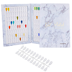 ABS Plastic Nail Art Polish Color Card, with Magnet Nail Polish Color Palette Display Book, WhiteSmoke, 314x212x14mm(MRMJ-WH0086-47)